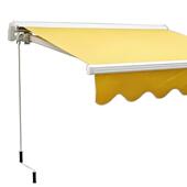 户外伸缩遮阳棚加工制作铝合门店商铺手摇棚户外曲臂遮阳棚防雨