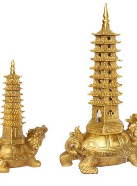 工艺品龙龟文昌塔摆件铜葫芦龙龟