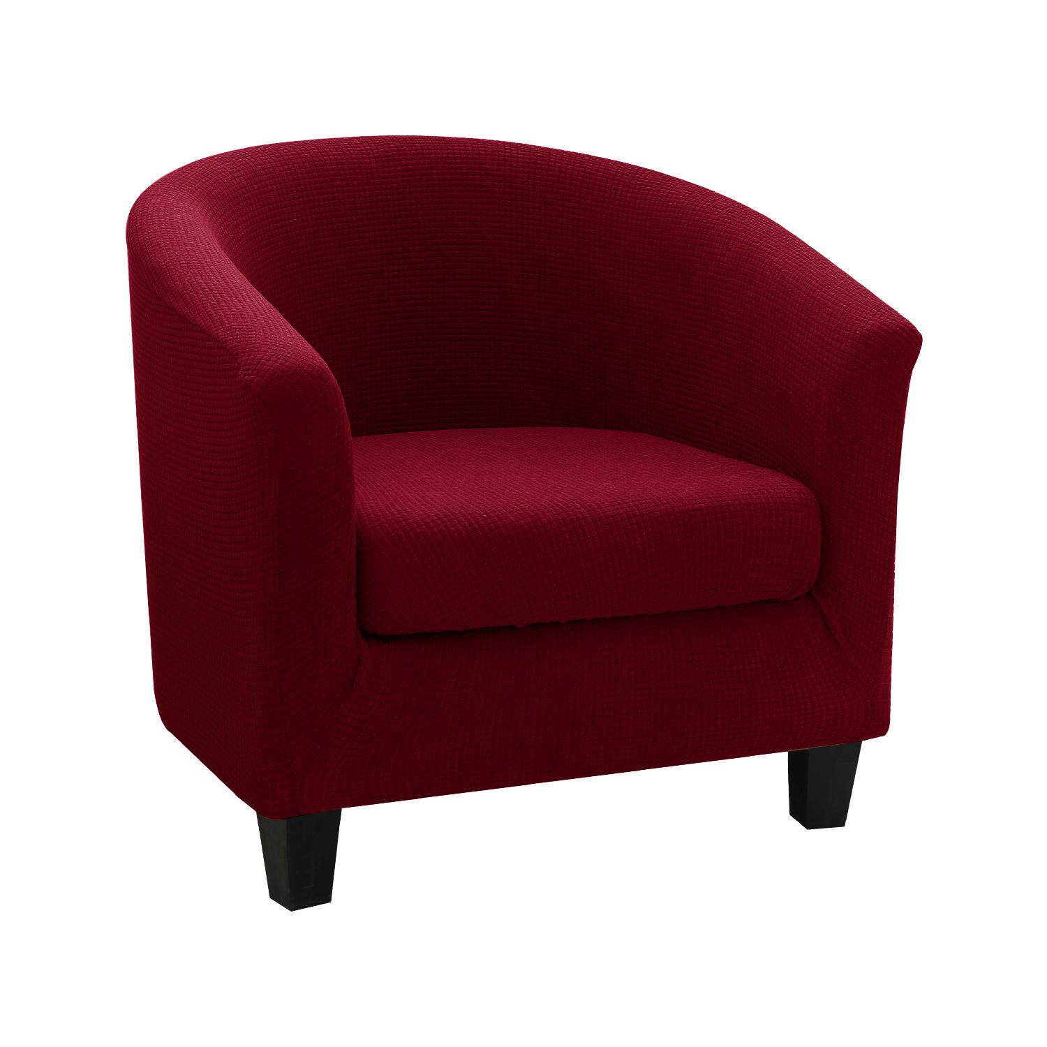 防水不拉毛菠萝格分体浴缸半圆沙发套简约纯色单人沙发椅套罩