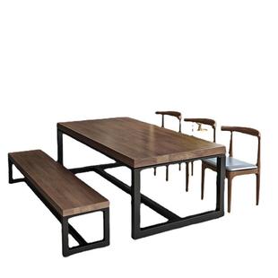 美式 电脑桌书桌实木桌长桌 loft实木办公桌写字桌简约现代台式