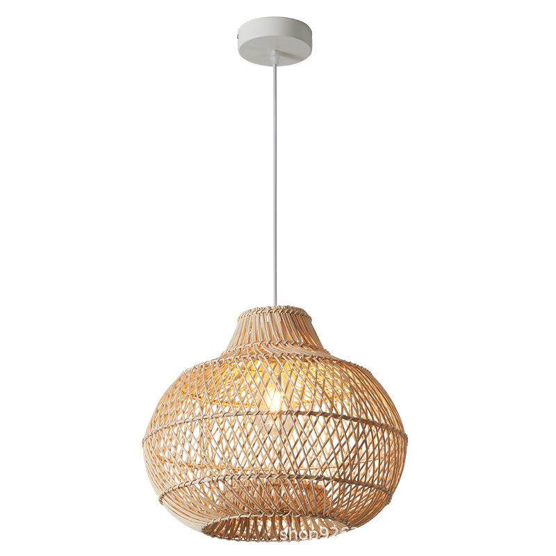 侘寂风客厅吊灯东南亚茶室客厅卧室灯田园复古藤编民宿手工编织灯,家装灯饰光源,智能吊灯,淘宝优惠券,粉丝福利购,淘宝优惠卷