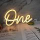 onetwo英文字母霓虹灯字牌颜色造型设计custom生日party庆祝