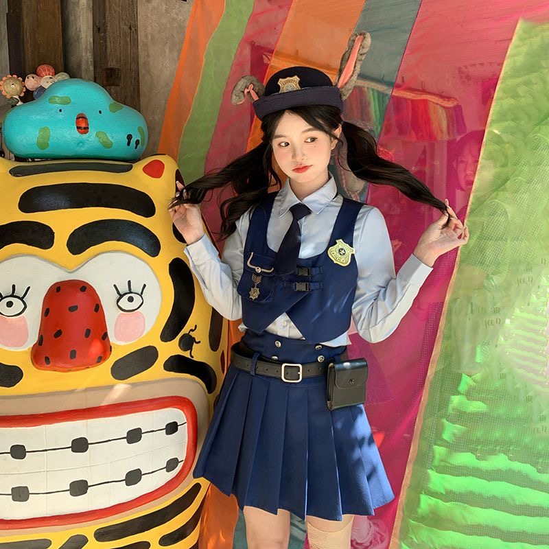 兔子警官衣服朱迪cos套装漫展万圣节迪士尼环球疯狂动物影城穿搭