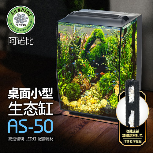 阿诺比别墅专用超白玻璃生态鱼缸