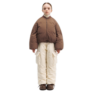 PinkTeddy童装儿童羽绒服飞行员夹克立领女童冬季新款保暖外套