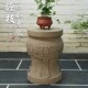 户外盆景c架摆件仿古中式 圆石墩子底座花园庭院高档花架人造石墩