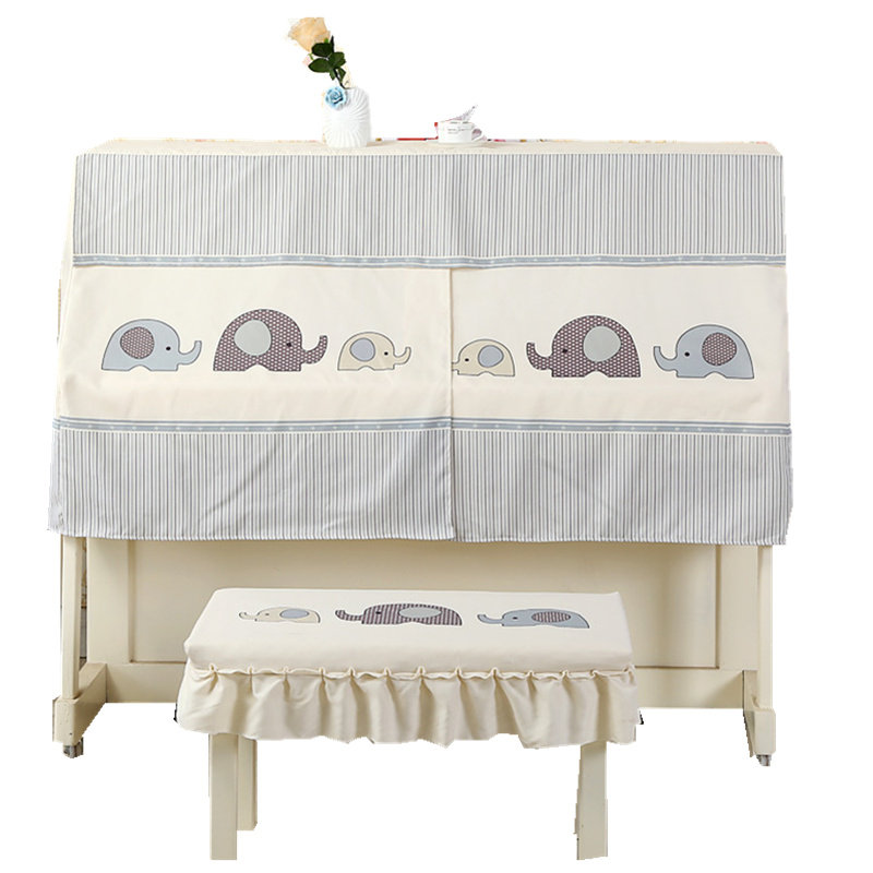 吉祥小象卡通钢k琴罩韩式简约钢琴半罩全包半包中开设计钢琴盖巾,居家布艺,钢琴罩,淘宝优惠券,粉丝福利购,淘宝优惠卷