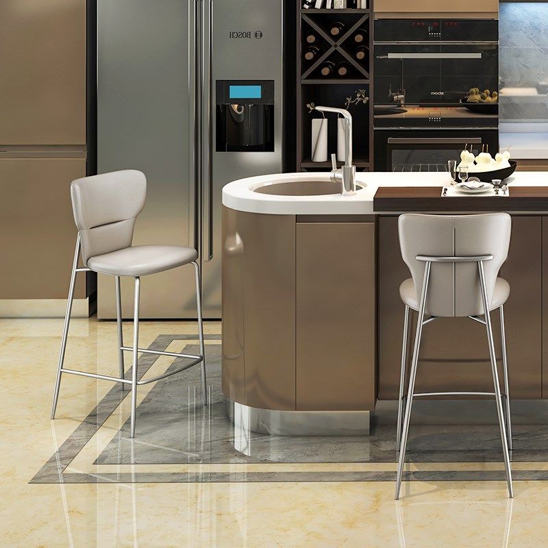吧台椅子中岛台高脚凳水吧台现代简D约欧式轻奢家用固定皮质椅779,住宅家具,家用高脚椅,淘宝优惠券,粉丝福利购,淘宝优惠卷