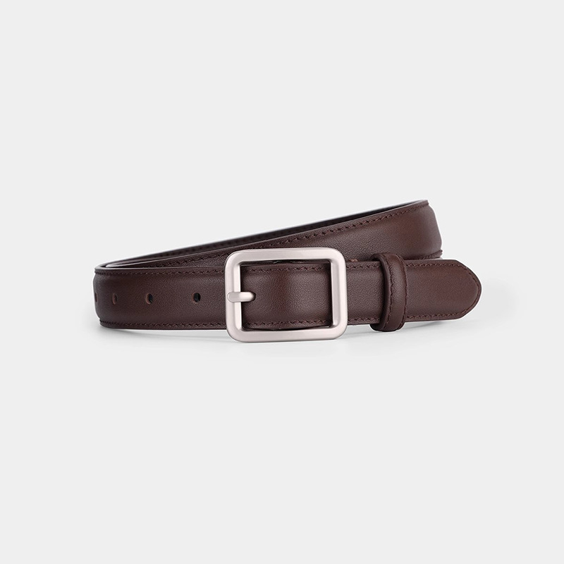 日本品质头层牛皮皮带女真皮新款针扣腰带女士时尚牛仔裤带韩版休