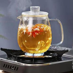 透明家用茶具 耐热玻璃茶壶加厚防爆带过滤企鹅壶可加热煮茶器套装