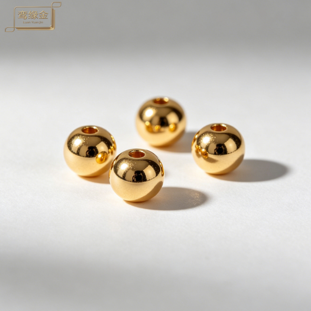 【鸾缘金】黄金手链足金999黄金转运珠小金珠散珠串珠光面3D硬金