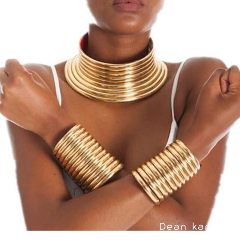 夜店埃及艳后非洲风情夸张大气项圈手圈项链饰品choker necklaces