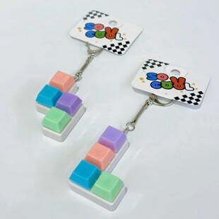 解压小玩具马卡龙解压键盘挂件指尖按压创意俄罗斯解压方块键盘