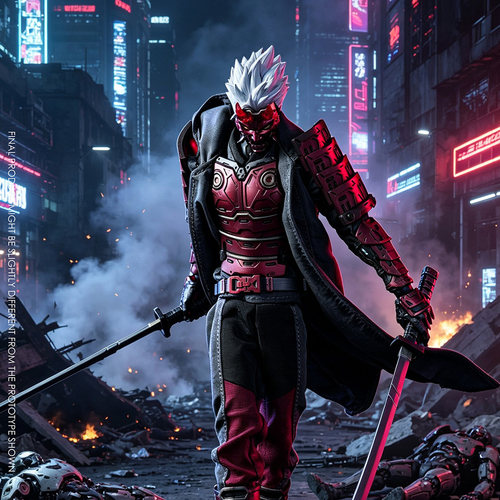 VTOYS赛博朋克武士猩红破晓手办