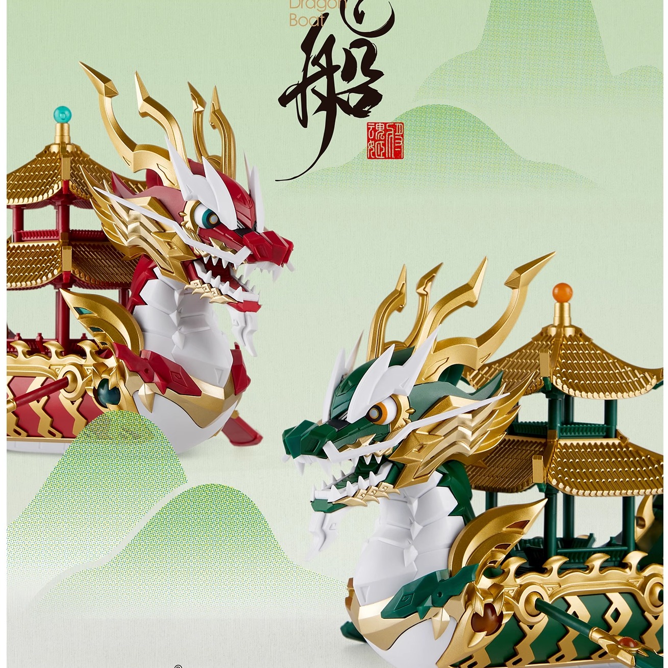 将魂姬龙舟龙船机甲可动模型