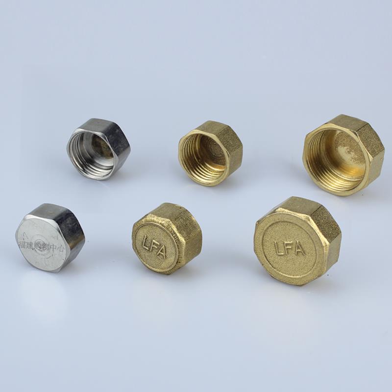 管堵头管塞六角内牙管帽盖不锈钢黄铜内螺纹4分6分1寸管道配件