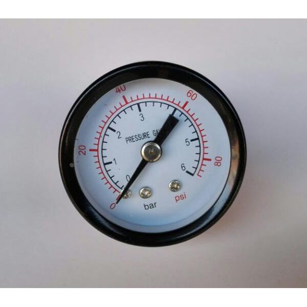 轴向压力表 Φ40mm 0～6bar/80psi（6bar=0.6mpa）pt1/8 y-40z