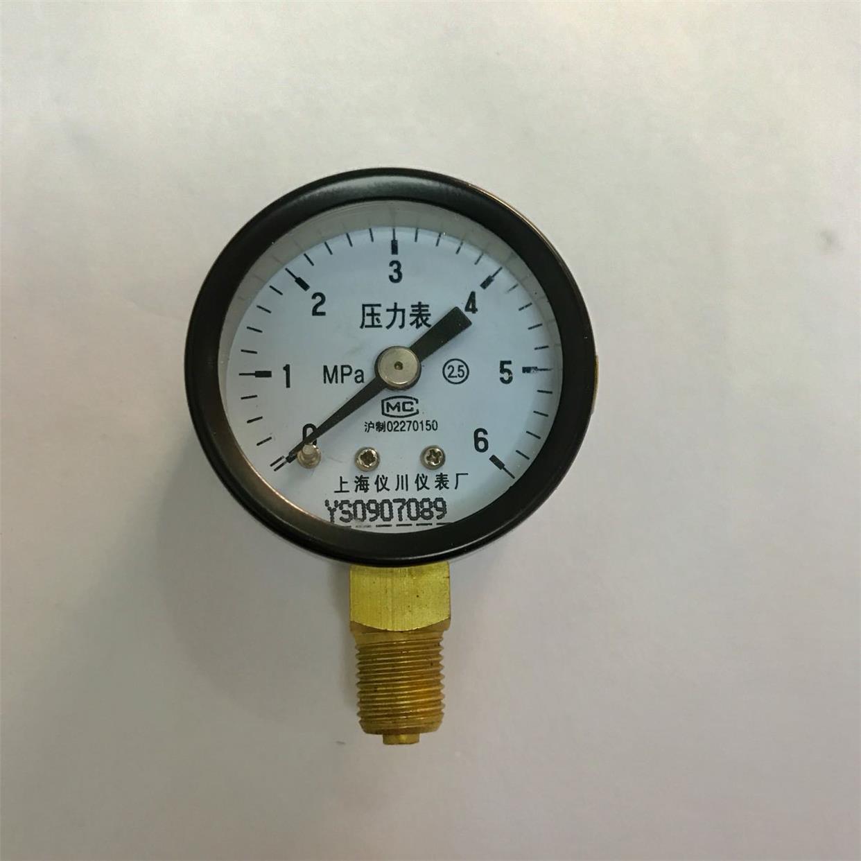 压力表 y-40 0-6mpa m10x1 直径42mm 径向 上海仪川仪表厂 2.5级