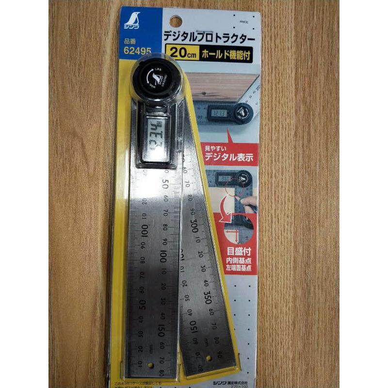 日本亲和SHINWA企鹅 数显角度尺62495 62496 30cm 20cm数显量角规