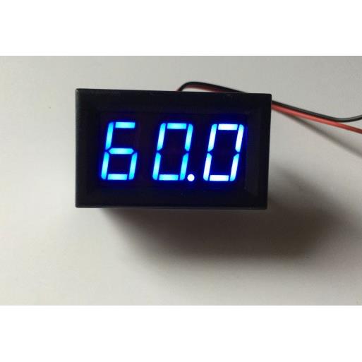 两线DC5V-120V直流数显电压表数字电压表头 电动车表头防反接0.56