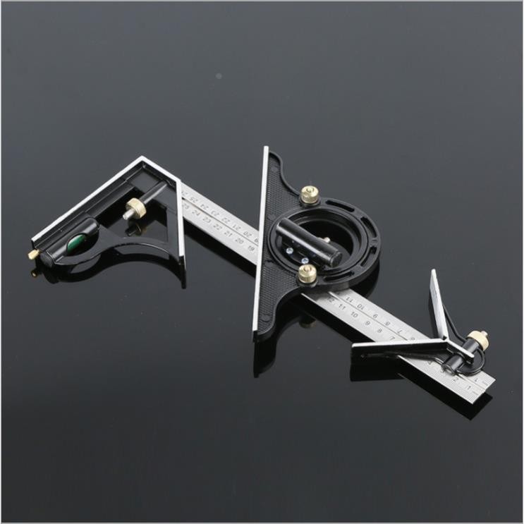 不锈钢多功能组合角尺 水平活动角尺 45度直角拐尺 四折尺四角尺