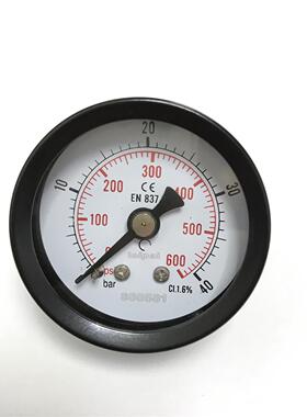 轴向压力表 40bar 600psi  相当于4mpa  直径41-42mm Y-40Z ZG1/4
