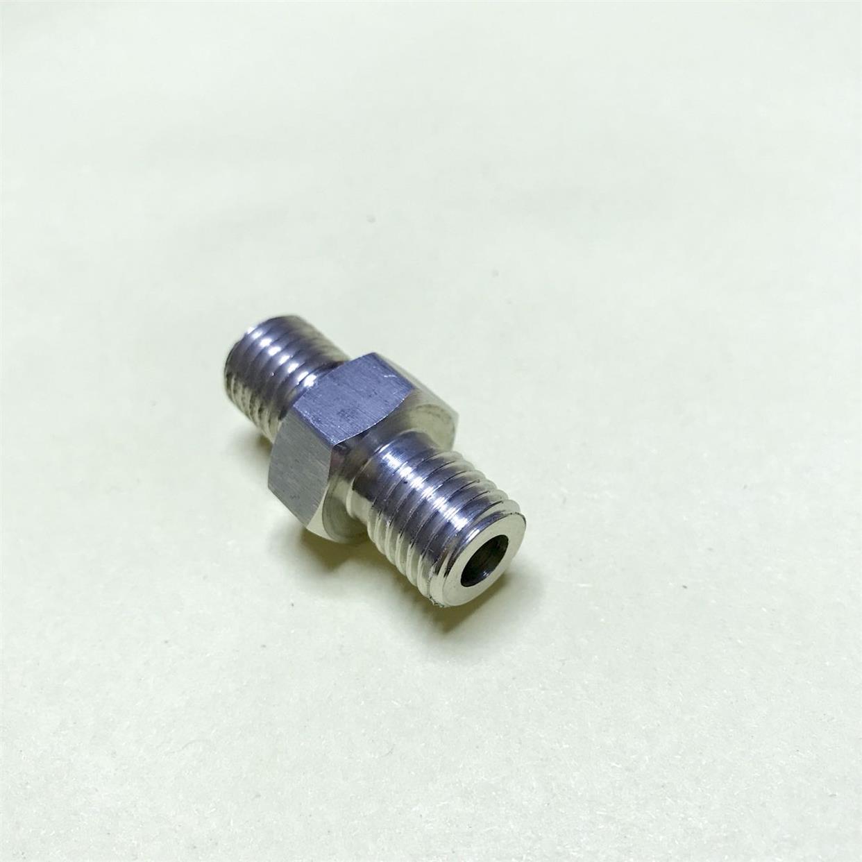 M12x1.5-M12x1.5 等径双外丝不锈钢接头 外螺纹M12*1.5 牙矩1.5mm
