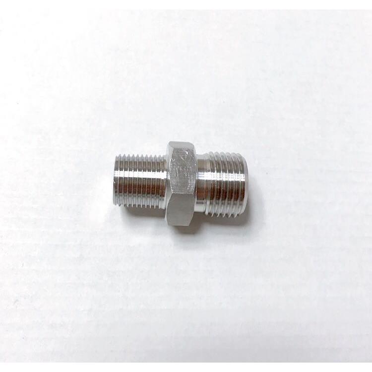 ZG3/8-G1/2 不锈钢异径外丝接头 两侧外螺纹 一侧ZG3/8 一侧G1/2