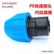 pe内丝直接 PPR蓝色塑料快速接头 4分6分50 PE快速接头