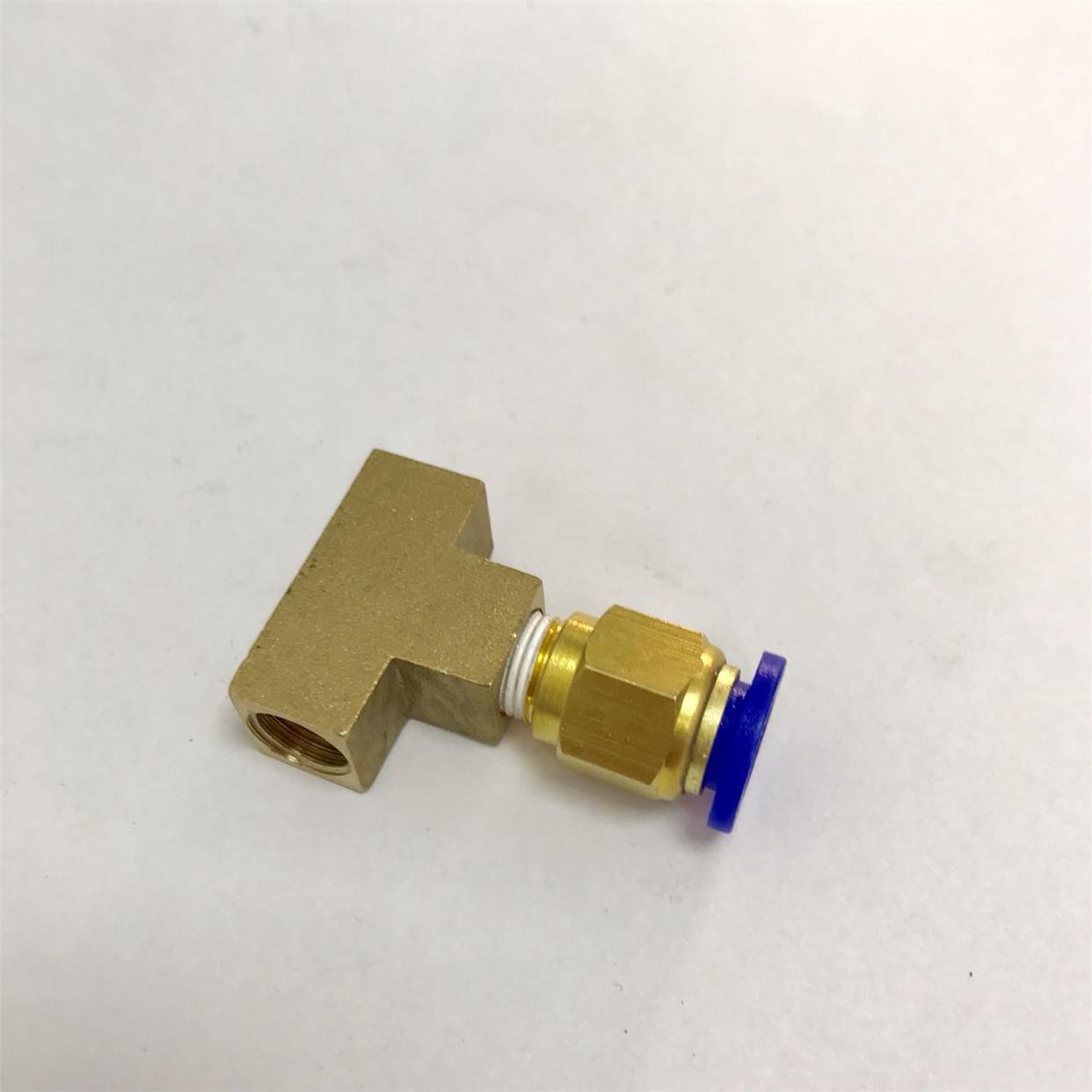 三通气管快插接头 两边内螺纹m10x1 中间可连接外径8mm的气管接头