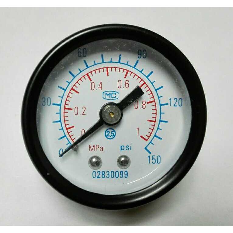 双刻度轴向压力表 40mm 压力 0-1mpa 0-150pai  气压表 螺纹ZG1/8