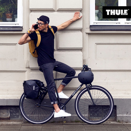 Thule Shield破风侧袋大容量长长途骑行旅行自行车前后货架包装备