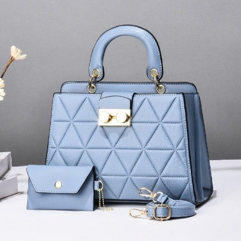 日本品质台州女包Handbags女包包棱格时尚单肩斜挎手提包Ladybag