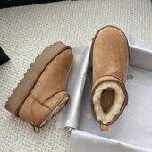 官网UBZ冬雨同款 加绒保暖短 款 雪地靴2026年秋冬新款 皮毛一体冬季