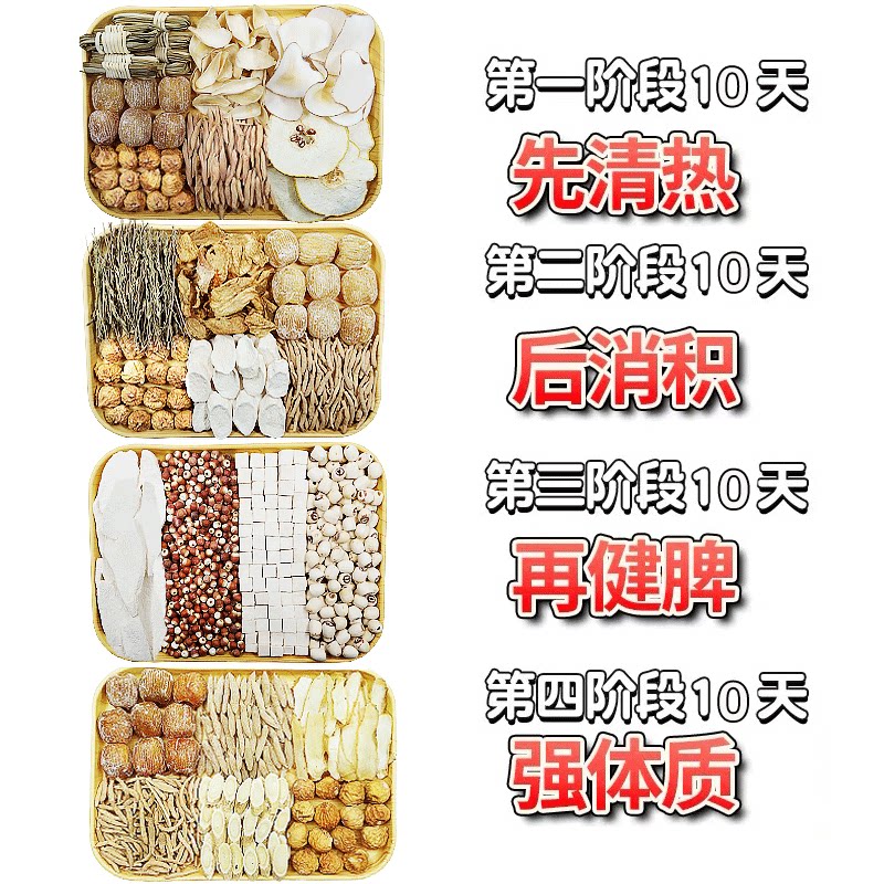 四神汤儿童健脾胃调理灯心草清心双鸡内金太子参麦冬成长祛料包湿