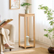 白蜡木花架北欧原木色花台植物架阳台置物架家用客厅落地花盆托架