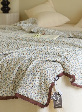 速发韩式A类有氧纯层被空调被夏凉纱双棉全棉可机洗大豆被透气薄