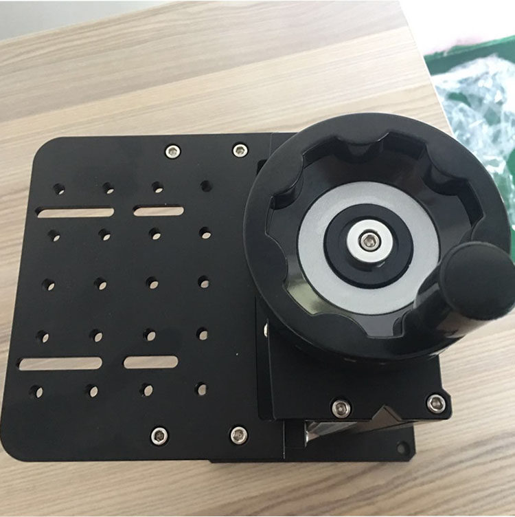 新款激光打标机手动工作台立柱T型丝杆升降台Q光学大行程手摇滑台图片
