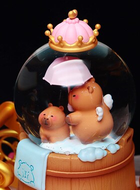 南瓜马车卡皮巴拉水晶球音v乐盒水豚系列八音盒女学生创意生日礼