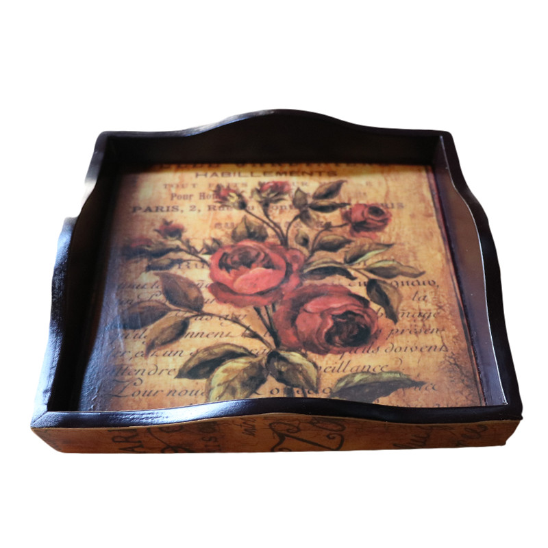 美式复古托盘北欧家用木质四方形B茶盘水果收纳盘轻著创意水杯子,家居饰品,果盘/果篓,淘宝优惠券,粉丝福利购,淘宝优惠卷