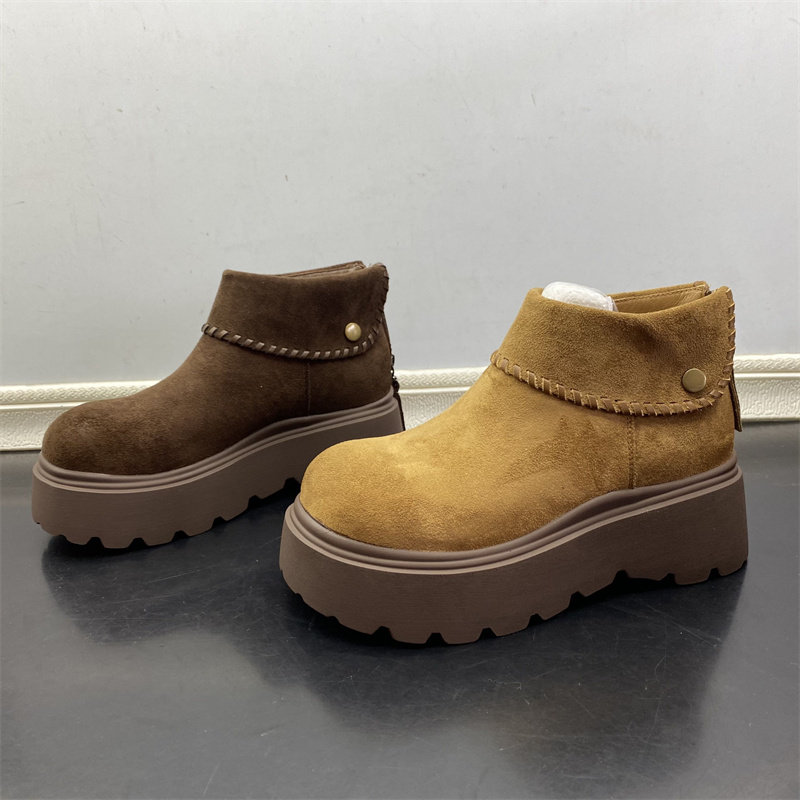 撤柜处理折扣外贸女鞋2025秋新款勃肯鞋休闲舒适百搭增高女短靴