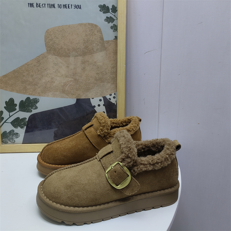 撤柜处理折扣外贸女鞋2025冬新款勃肯鞋一脚蹬百搭舒适休闲女棉鞋