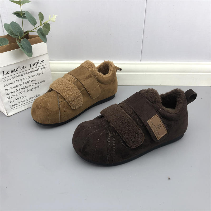 撤柜处理折扣外贸女鞋2025冬新款时尚魔术贴舒适毛毛鞋休闲女棉鞋