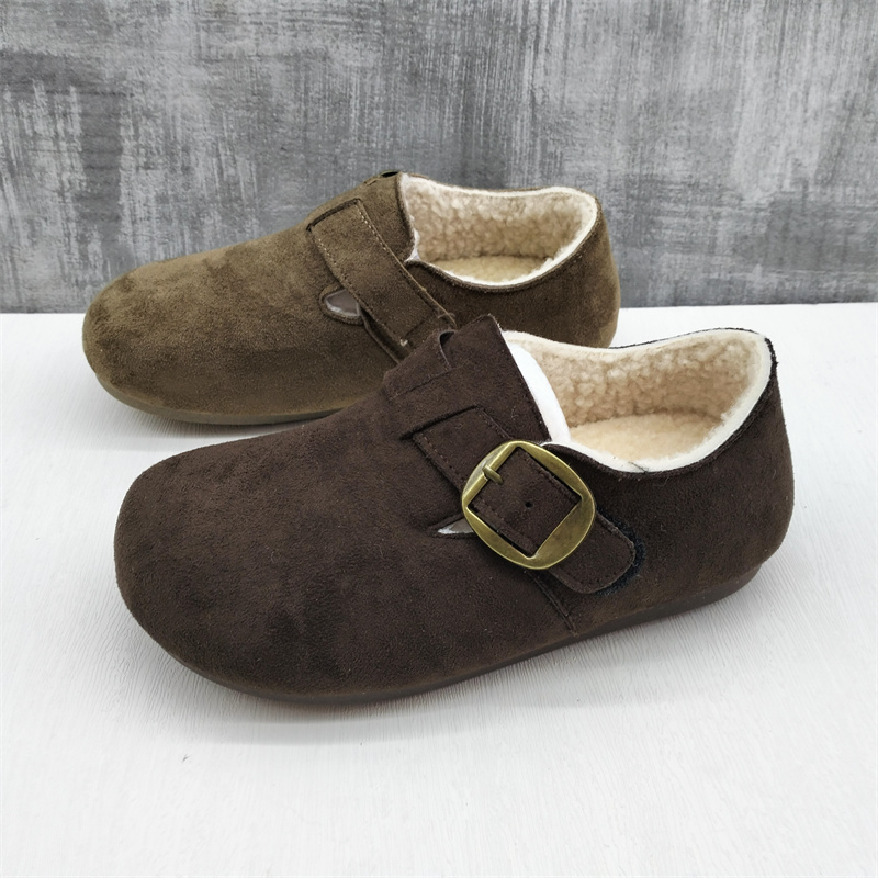 撤柜处理折扣外贸女鞋2025冬新款舒适软底勃肯鞋复古一脚蹬女棉鞋