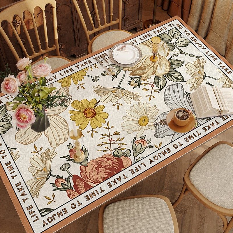 美式轻奢桌布免洗防油防水pvc皮革F防烫隔热餐桌茶几垫桌垫茶几布,居家布艺,桌布,淘宝优惠券,粉丝福利购,淘宝优惠卷