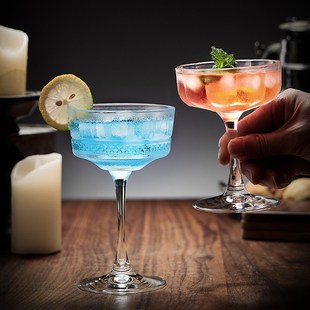 轻奢高级感喝酒杯子一对r马天尼鸡尾酒杯创意莫吉托高脚杯香槟酒