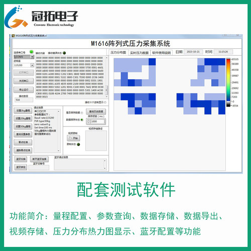 M1616压阻g阵列分布式柔性薄膜压力感测器多点感应力敏坐姿检测FS