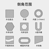 NHK手持气动倒角机迷你小型家具金属木H工修边去毛刺R角C角45圆弧