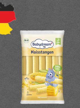 德国代购【全场满300包邮】babydream8个月+有机无麸质玉米棒30g