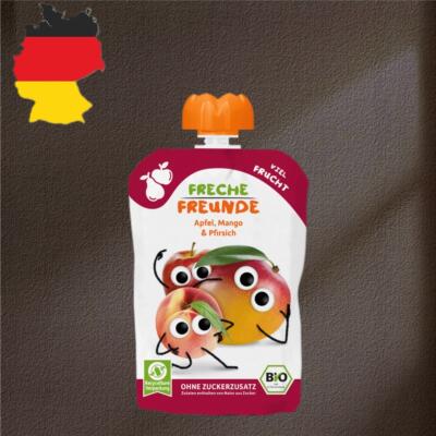 德国代购【满300包邮】freche freunde1岁有机苹果芒果桃子果泥